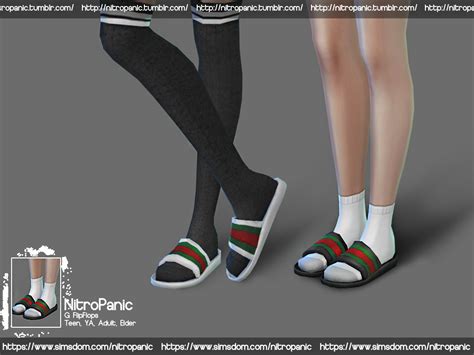 sims 4 Gucci slides cc